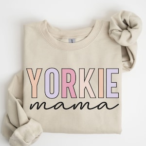 Yorkie Mama Sweatshirt | Yorkie Mama Sweatshirt | Tierliebhaber | Yorkshire Terrier Weihnachten Sweatshirt | Hunde Mama Sweatshirt | Geschenk für Hundemama