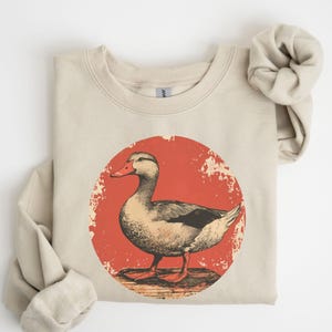 Vintage Duck Sweatshirt, Duck Lover Gift, Cottage Core Duck Sweatshirt, Duck Gift, Duck Lover Sweatshirt, Duck Lover Sweatshirt, Hunter Gift