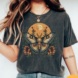 Moth Shirt | Luna Moth | Witchy Shirt | Goblincore Shirt | Celestial Shirt | Goblincore Clothing | Moth T-Shirt | Cottage Core Shirt