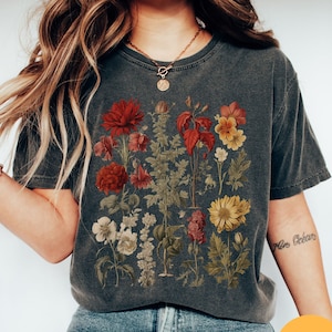 Wildblumen Shirt | Cottagecore T-Shirt | Blumen Tshirt | Comfort Colors® Tee | Gartenliebhaber-Shirt | Blumen Sweatshirt | Natur Tee