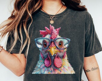 Funny Chicken Shirt | Chicken T-Shirt | Chicken Lover Gift | Chicken Mom Shirt | Chicken Girl Shirt | Farm Girl Gift | Crazy Chicken Lady