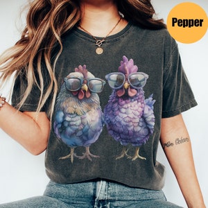 Camisa de pollo divertida / Camiseta de pollo / Regalo amante del pollo / Camisa de mamá de pollo / Camisa de chica de pollo / Regalo de chica de granja / Dama de pollo loca