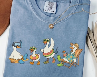 Comfort Colors® Silly Goose Shirt, Goose T-Shirt, Summer Shirt, Silly Goose Shirts, Funny Graphic Shirt, Cute Goose Shirt, Beach Shirt