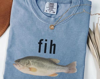 Fih Fisch Meme Shirt - Dummes Meme Shirt, lustiges Meme Shirt, Hirnfäule Shirt, unangemessenes lustiges Gag Geschenk, Gen Z Meme T-Shirt, dümmstes Shirt