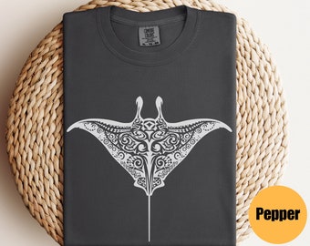 Camiseta de manta raya / Camiseta de raya / Camiseta de biología marina / Regalo de manta raya / Camiseta de manta raya / Camiseta de playa / Recuerdo de buceo y snorkel con manta raya