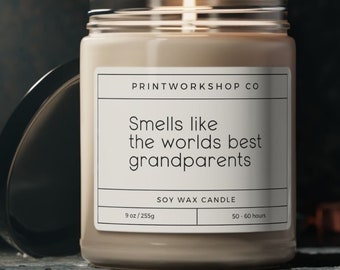 New Grandma Gift | Pregnancy Reveal | New Grandpa Gift | Pregnancy Announcement Grandparent Candle | New Grandparents Gift | 9Oz Candle