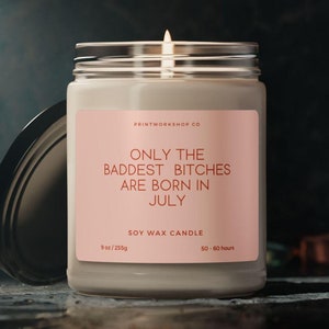 July Birthday Candle - Birthday Gift Candle - July Astrology Gift - Perfect Gift for Girlfriend - Soy Candle - Best Friend Gift