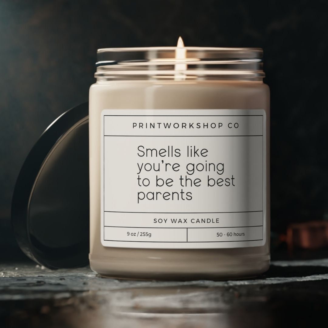 New Parents Candle Gift | Gift For New Parents | Baby Shower Gift | Funny Candle For Expecting Mom | New Parents Gift Box | Parents To Be