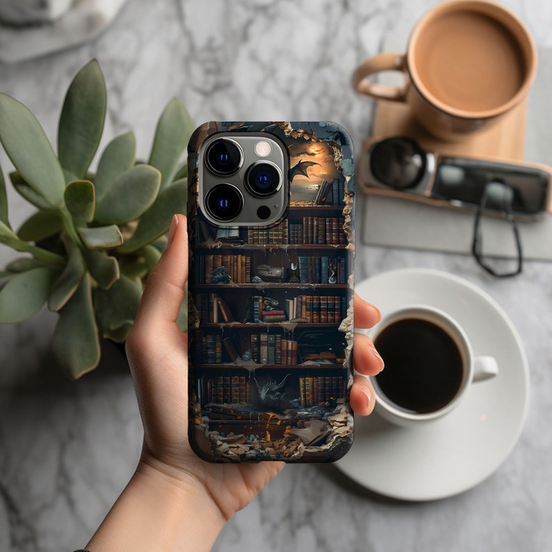 Fantasy Book Lover iPhone 16 Case | Whimsical Dark Academia Case | iPhone 15 Pro Case | iPhone 14 Pro Case | Samsung Phone Case image 5