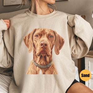 Vizsla Graphic Sweatshirt | Vizsla Lover Gift | Vizsla Sweatshirt | Vizsla Dad | Vizsla Mom Crewneck | Vizsla Dog Mom Gifts