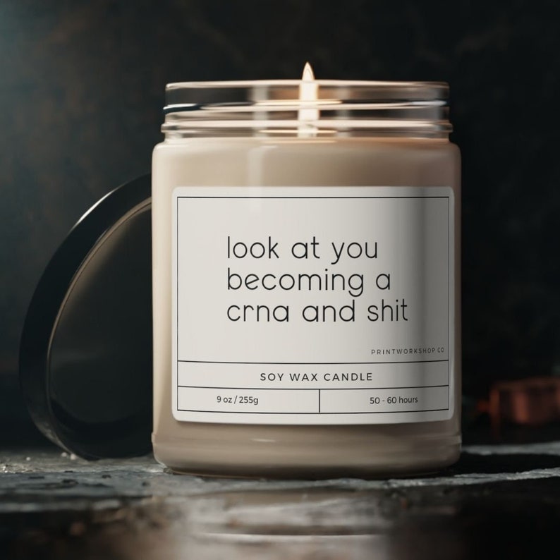 Funny Crna Candle Gift | Funny Doctor Gift | Er Nurse Gift | Anesthesia Gift | Future Crna | Funny Medical Gift | Nurse Anesthetist Student image 1