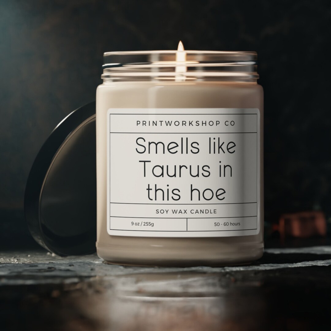 Funny Taurus Candle Taurus Star Sign Candle Funny Zodiac Birthday Gift