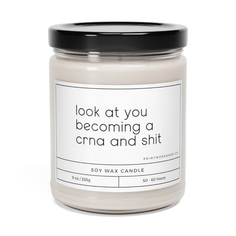 Funny Crna Candle Gift | Funny Doctor Gift | Er Nurse Gift | Anesthesia Gift | Future Crna | Funny Medical Gift | Nurse Anesthetist Student image 5