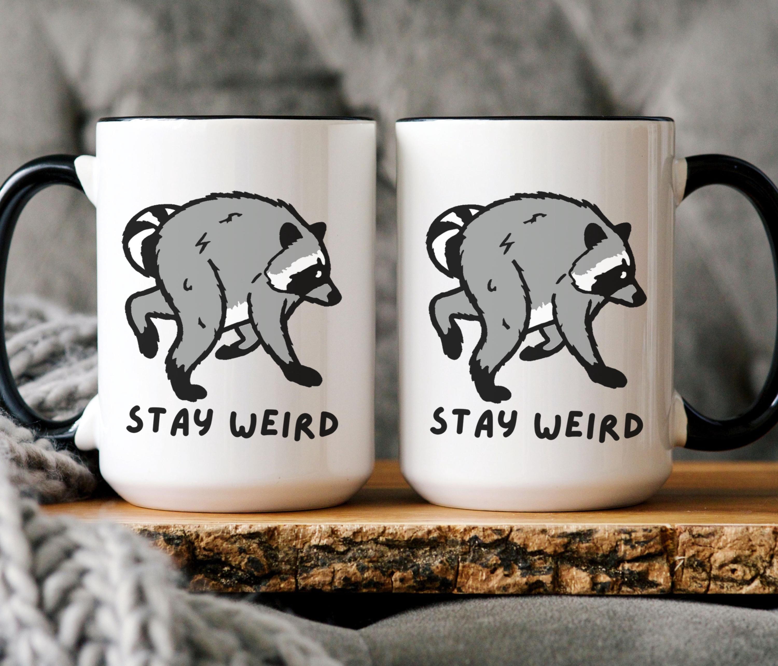 Jimothy Stay Weird Mug: Seattle Raccoon White or Accent Cup product image