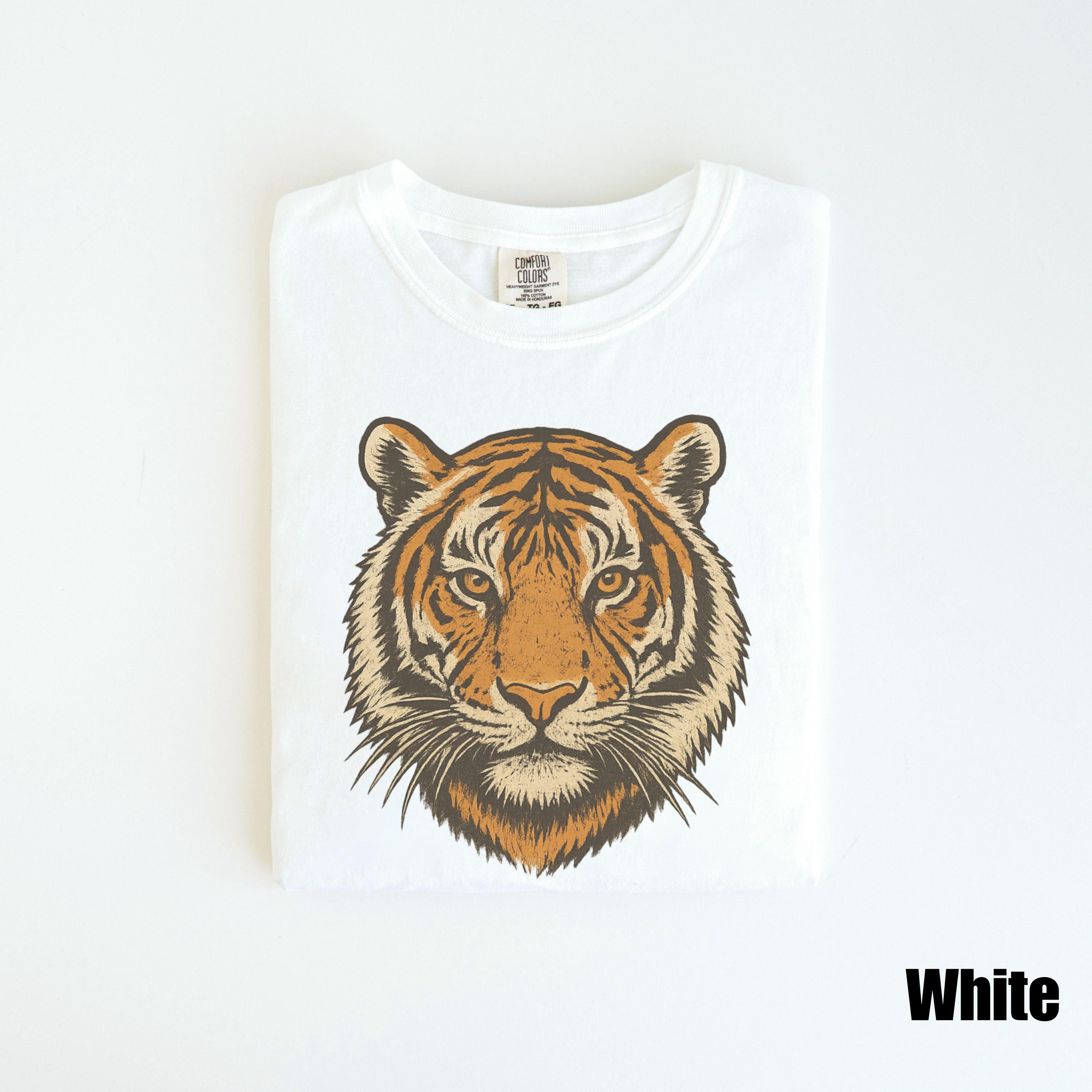 Vintage Tiger Tee, Retro Animal Comfort Colors® T-shirt, 90s 