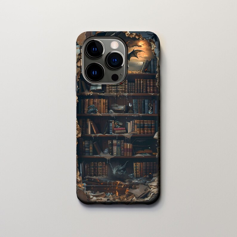 Fantasy Book Lover iPhone 16 Case | Whimsical Dark Academia Case | iPhone 15 Pro Case | iPhone 14 Pro Case | Samsung Phone Case image 4