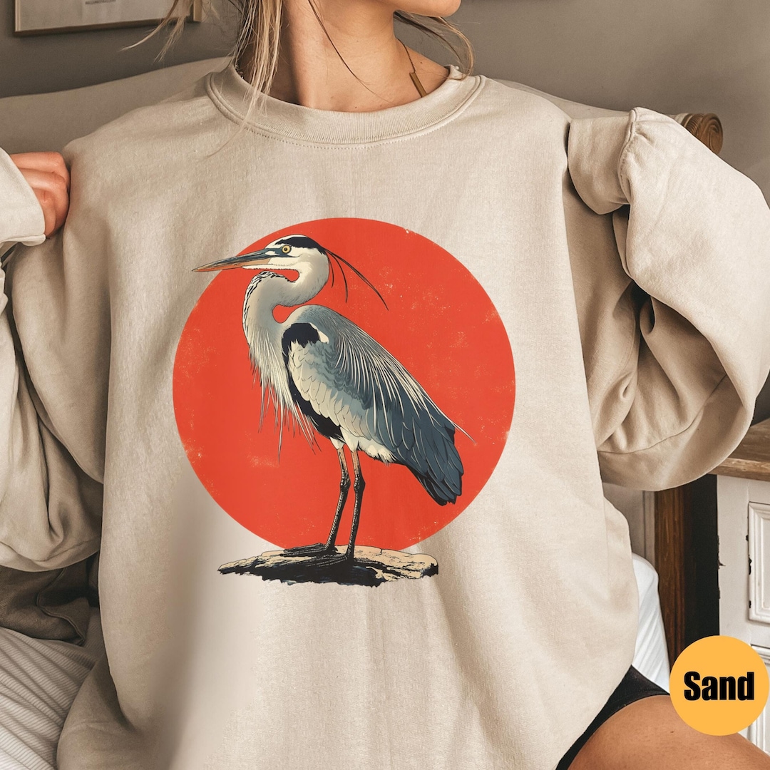 Heron Pattern Print Women's Sweatshirt