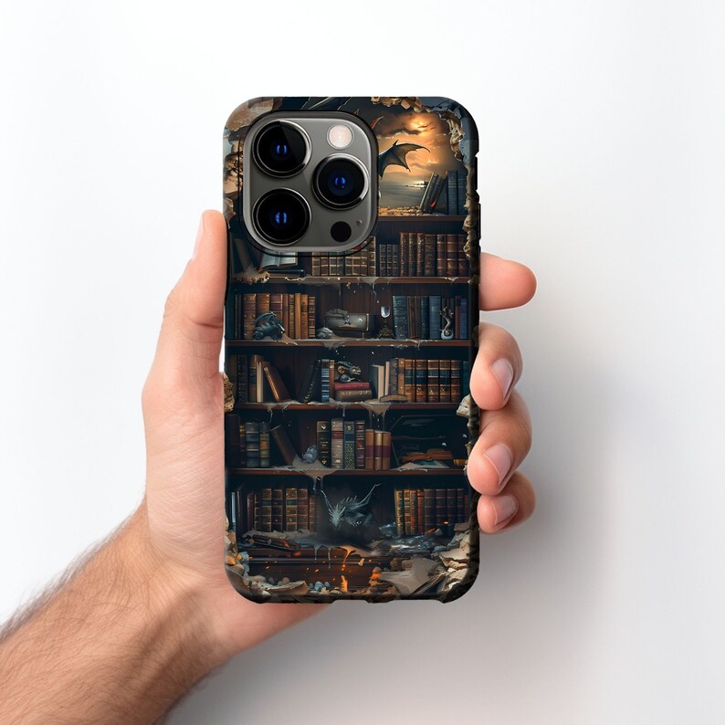 Fantasy Book Lover iPhone 16 Case | Whimsical Dark Academia Case | iPhone 15 Pro Case | iPhone 14 Pro Case | Samsung Phone Case image 8