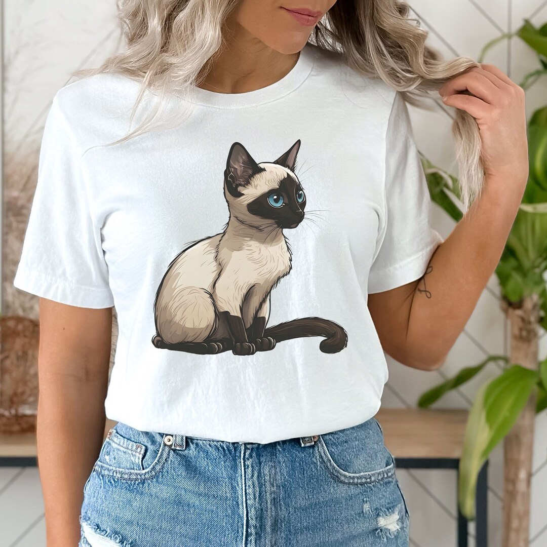 Siamese Cat Shirt Cat Lover Gift Cat Dad Shirt Cat Lady Shirt Etsy