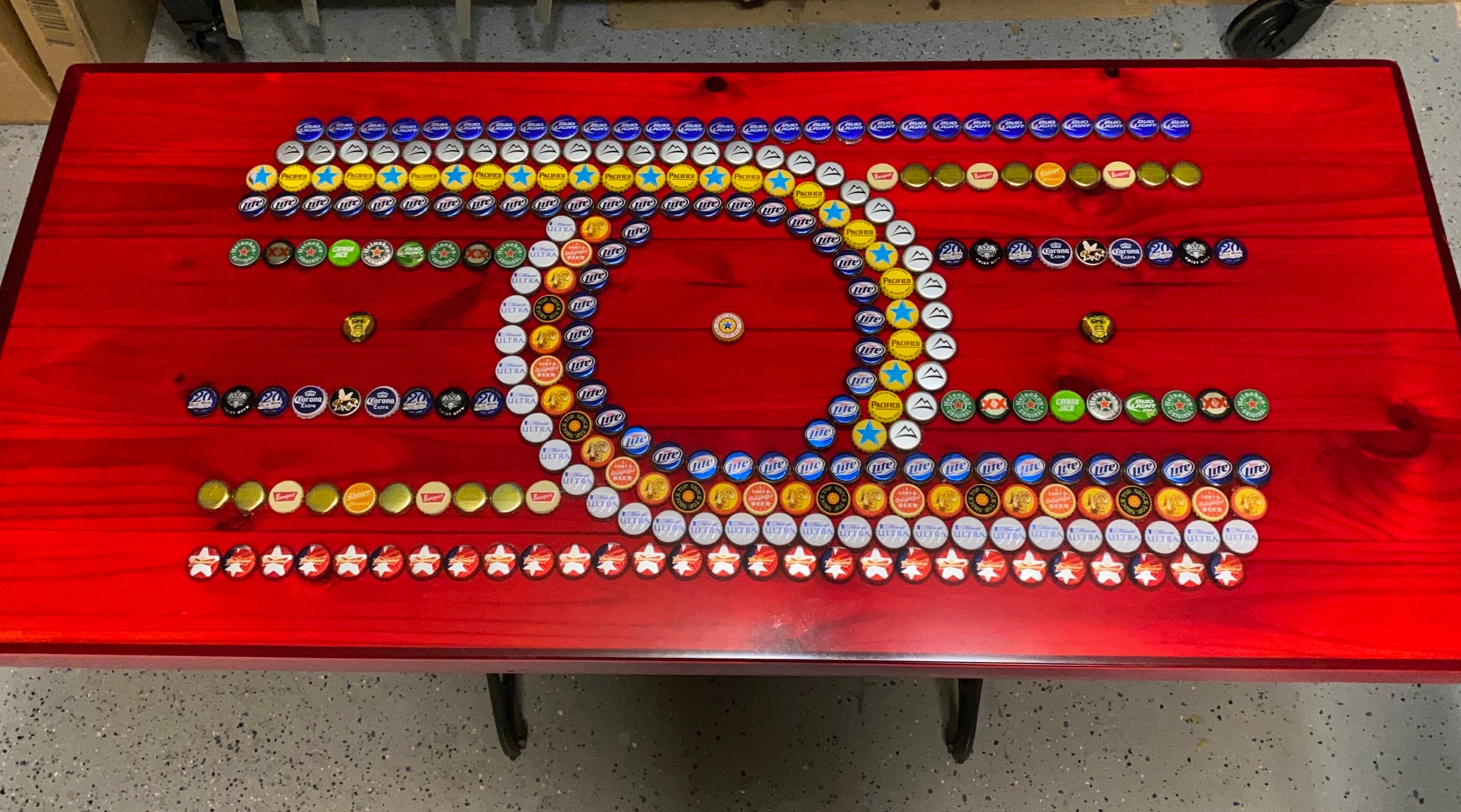 TV or Stereo Stand Bottle Caps and Epoxy Resin SALE 400 Etsy