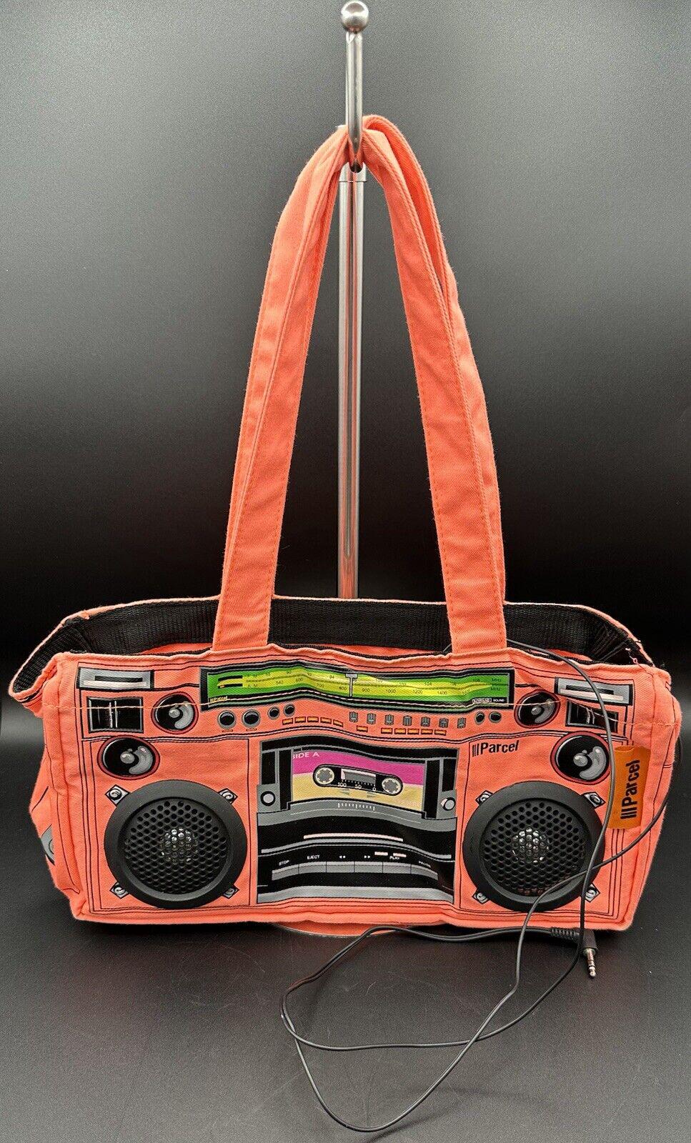 Vtg III Parcel Boombox Speakers Handbag Audio Shoulder Tote Bag