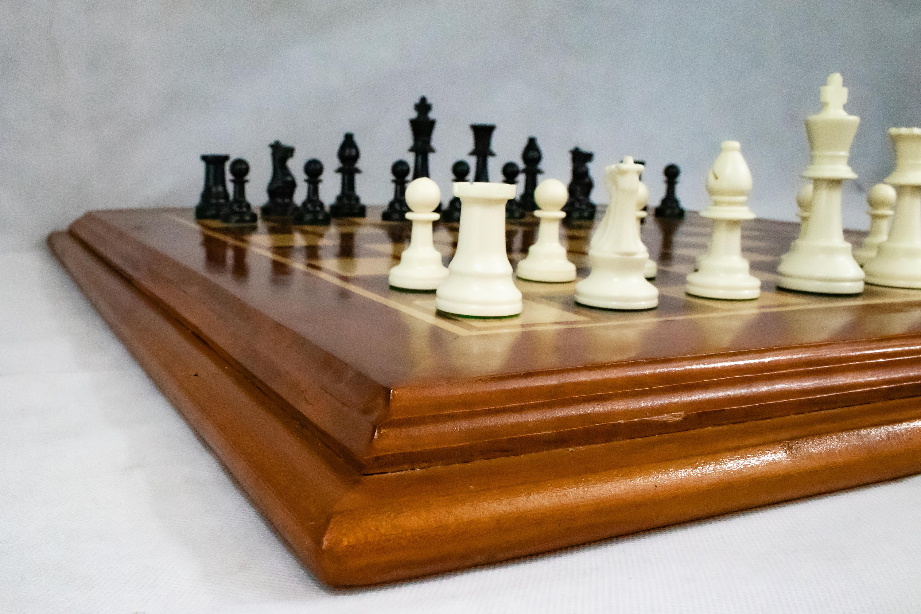 SOLID Wood Chess Board With Triple Weighted Chess Pieces Etsy