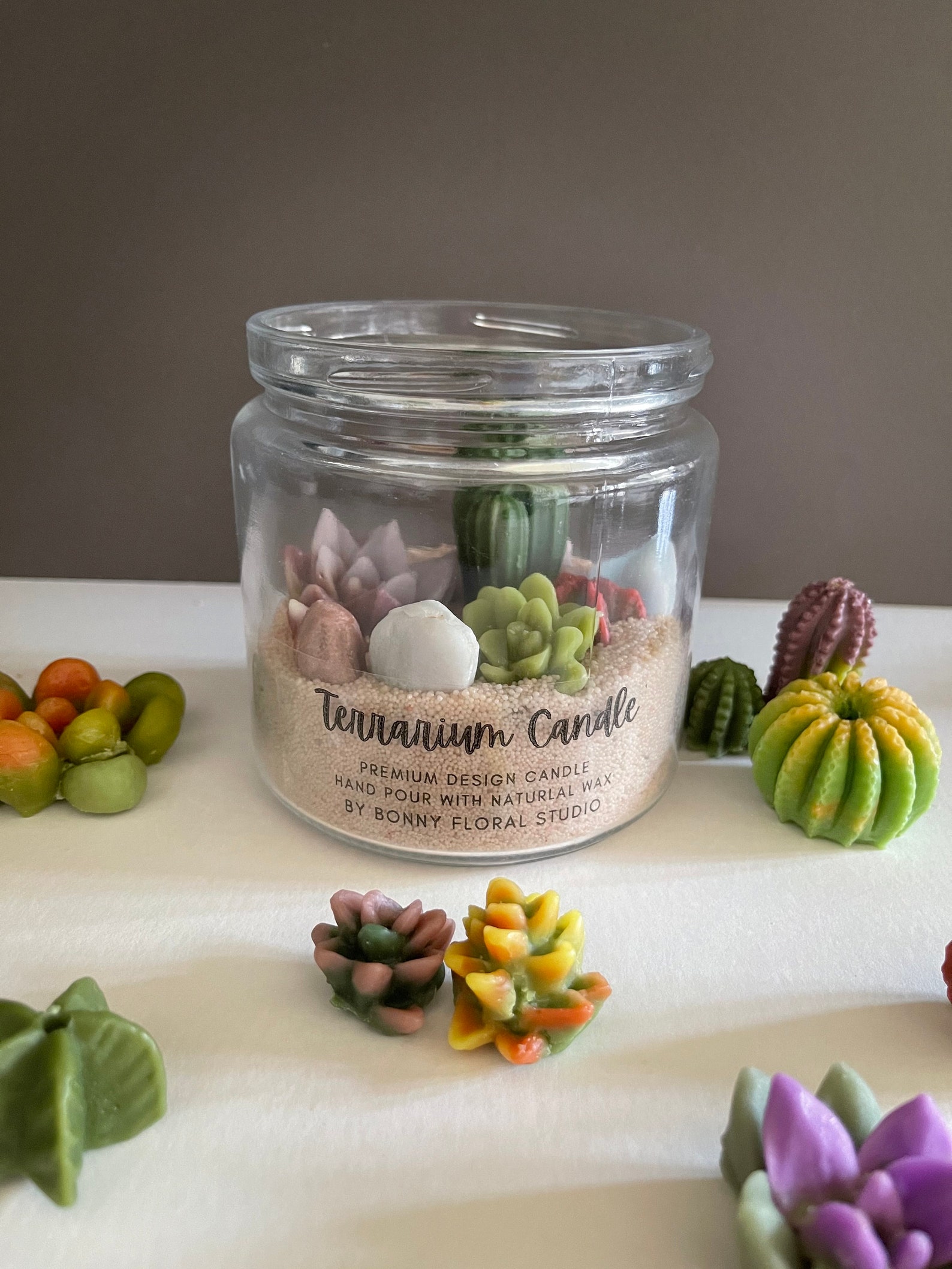 Terrarium DIY Candle Real Succulent Decor Candle Making Kit Etsy