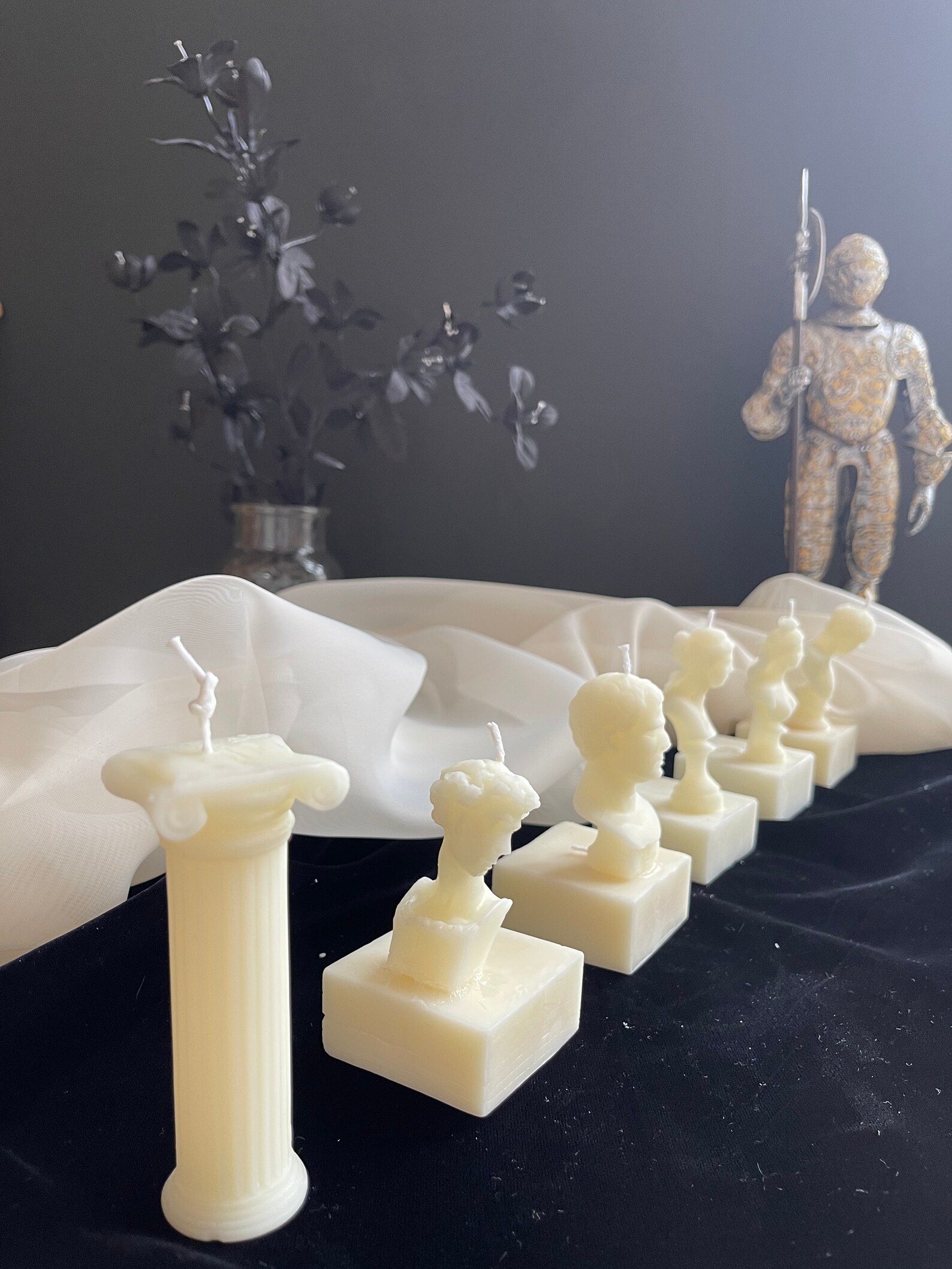 Sculpture Candle Greek God Candle Roman Statue Candle Home Etsy