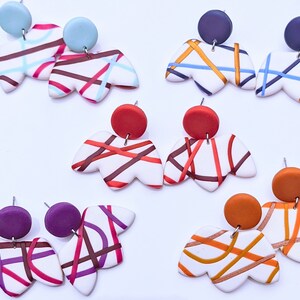 Love Lines Polymer Clay Earrings