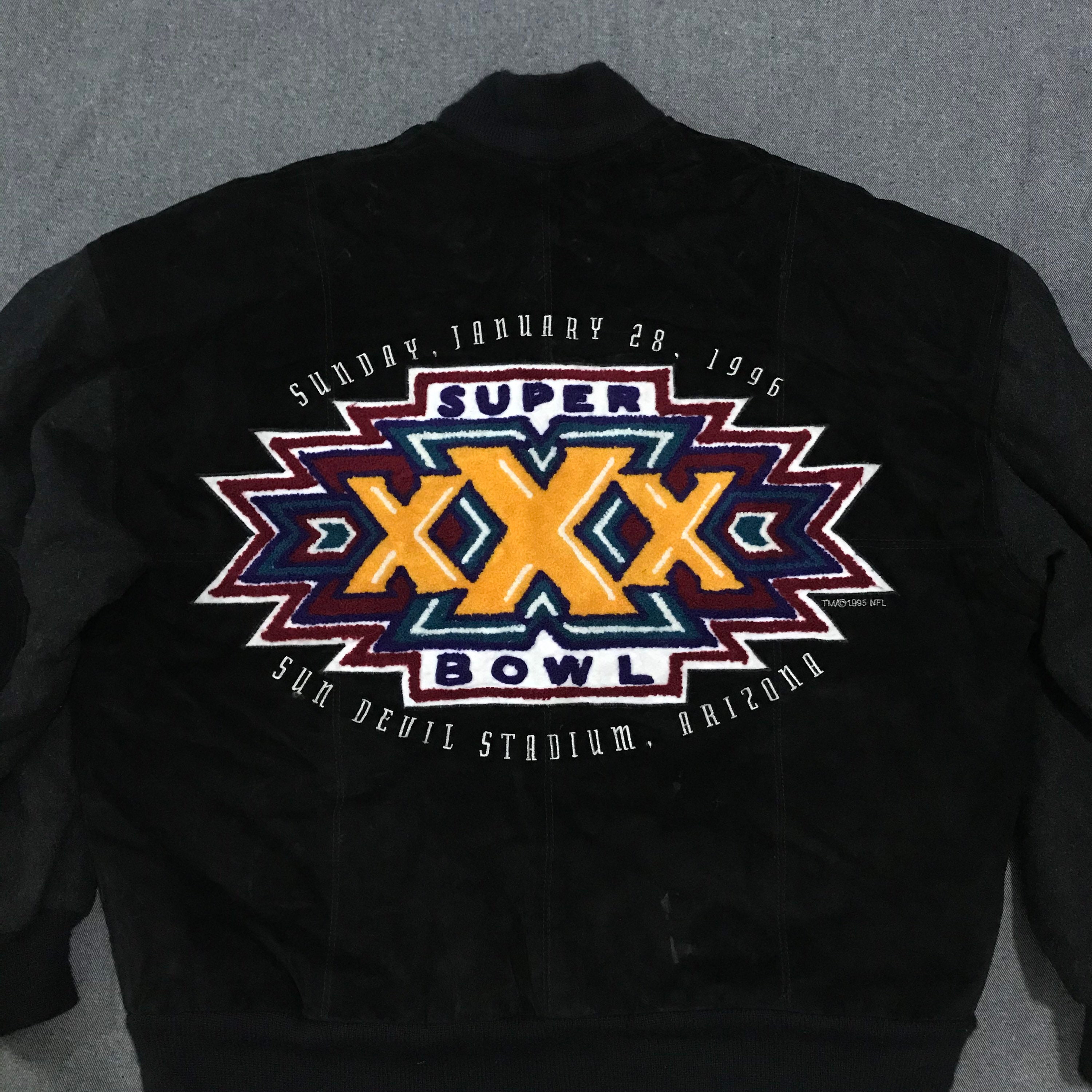 超安い NFL Vintage Super Bowl XXX Leather (suede) Jacket (L) - Etsy ウォームアップウェア