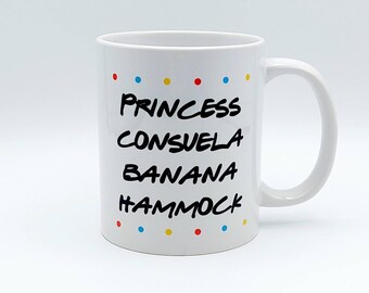 Personalised FRIENDS TV Princess Consuela Banana Hammock. Hers and Hers, Birthday, Celebration gifts