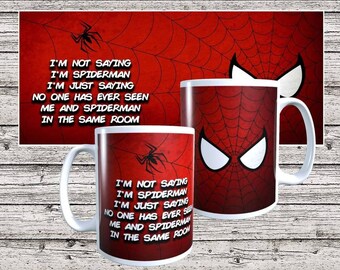 Personalized Spider-Man Mug, Funny Quote Gift
