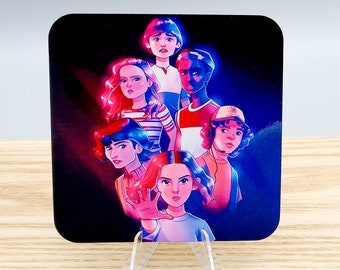 Stranger Things coaster, artwork,  Printed SQUARE - High Gloss Finish
