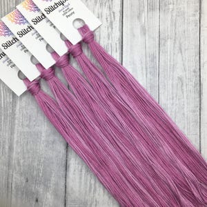 Peony - hand-dyed DMC cotton floss variegated thread.