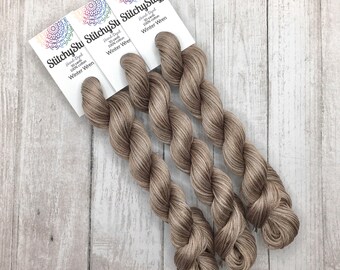 Winter Wren - hand-dyed DMC cotton floss variegated thread 50 yard hank