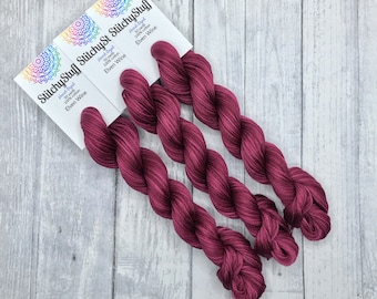 Elven Wine - hand-dyed DMC cotton floss variegated thread 50 yard hank