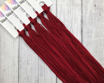 Garnet - hand-dyed DMC cotton floss variegated thread