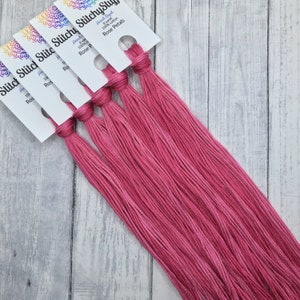 Rose Petals - hand-dyed DMC cotton floss variegated thread