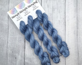 Wedgewood - hand-dyed DMC cotton floss variegated thread 50 yard hank