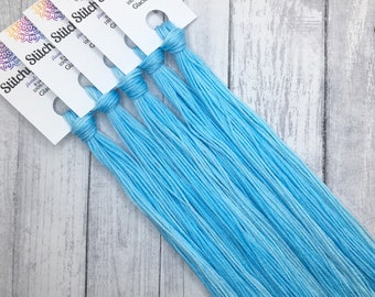 Glacier - hand-dyed DMC cotton floss variegated thread