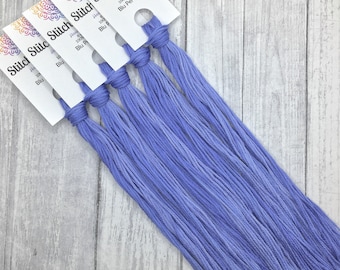 Blu Pervinca - hand-dyed DMC cotton floss variegated thread