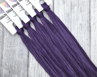 Vintage Purple - hand-dyed DMC cotton floss variegated thread