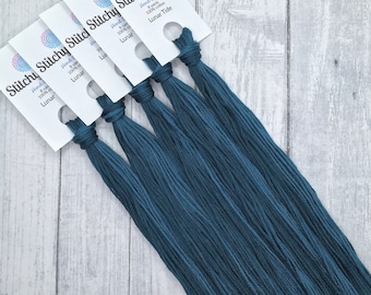Lunar Tide - hand-dyed DMC cotton floss variegated thread