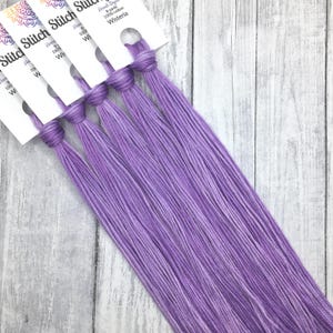 Wisteria - hand-dyed DMC cotton floss variegated thread