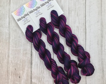 Dark Magic - hand-dyed DMC cotton floss variegated thread 50 yard hank