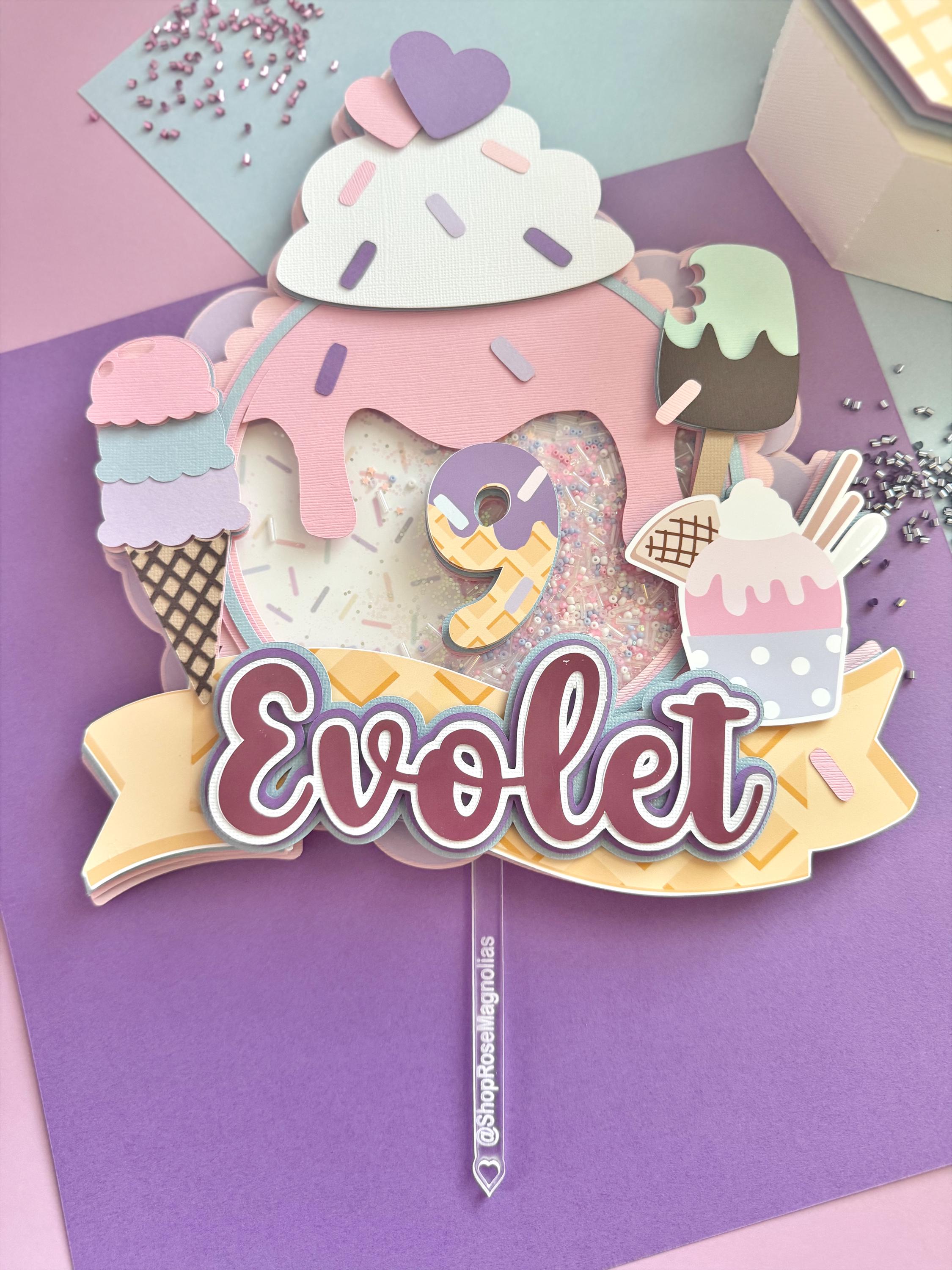 Ice Cream Cake Topper