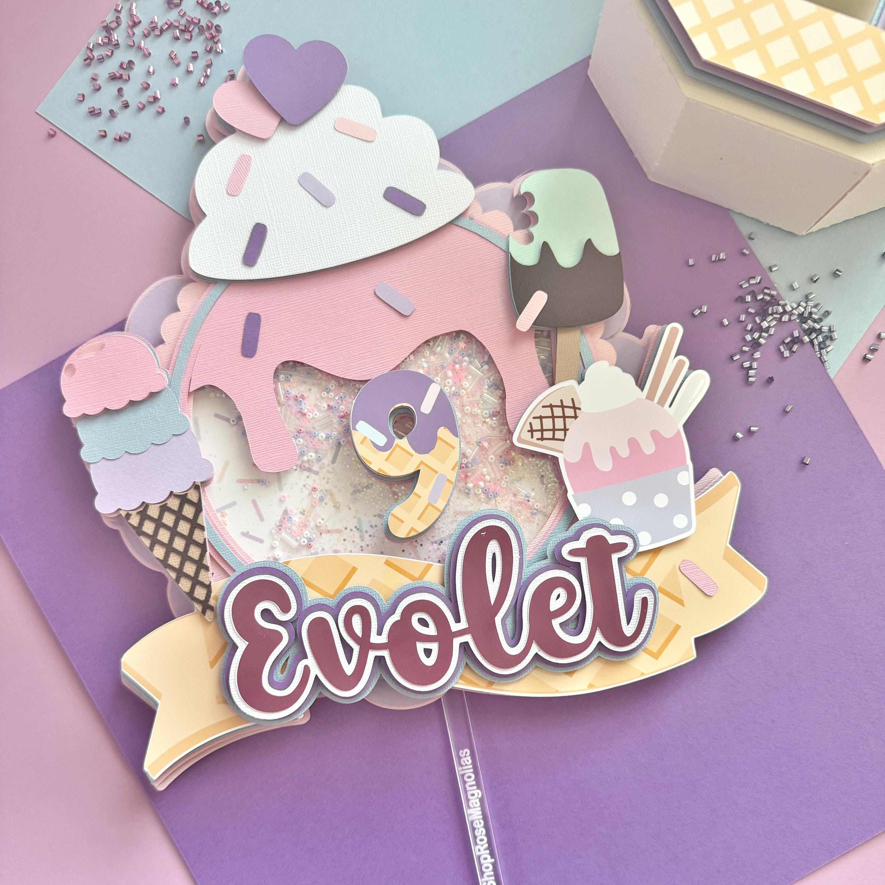 Ice Cream Cake Topper