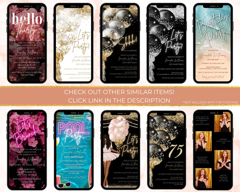 Digital Surprise Birthday Invitation Electronic Surprise Etsy