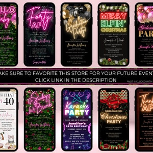 Digital 80th Birthday Party Invitation, Electronic Birthday Invite