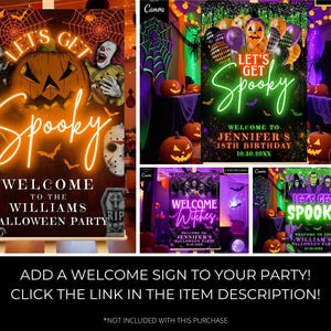 Digital Halloween Fun Friends and Family Trick or Treat Monsters Invitation, Fall Party, Phone Evite, Editable Template, Instant Download image 5